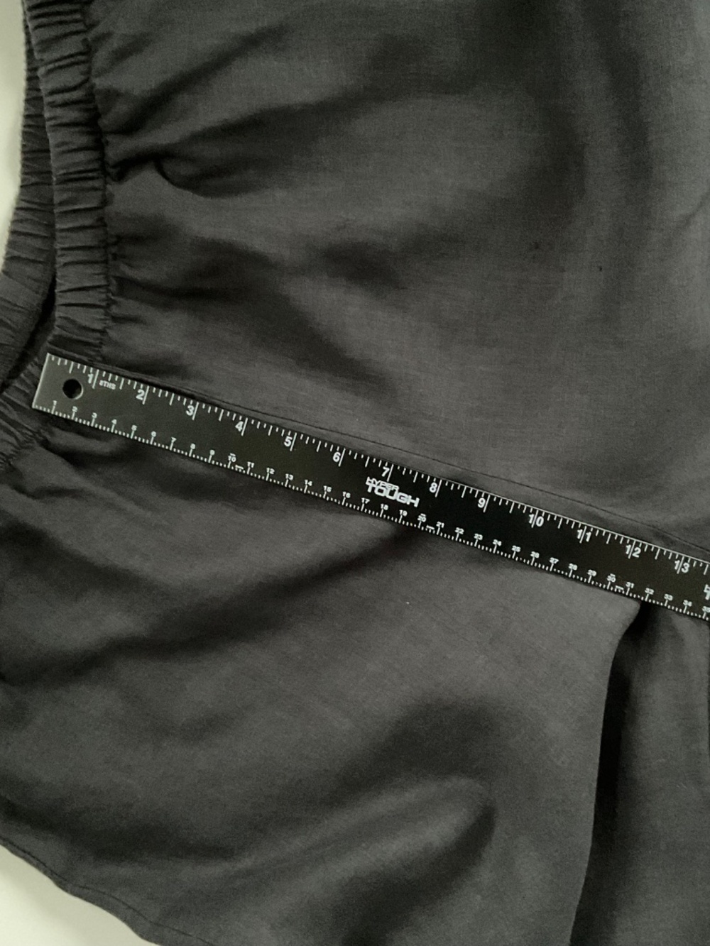 FLAX 100% Linen Wide Leg Pants Sz M Black Lagenlook Boho Pull On Closet Staple - Picture 4 of 10